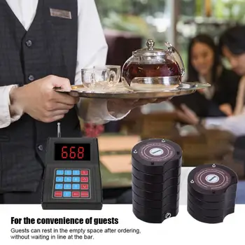 

Calling Pagers System 10 pcs/Pack for SU-668 Smart Charging Rechargeable Restaurant Pager Calling System Receiver