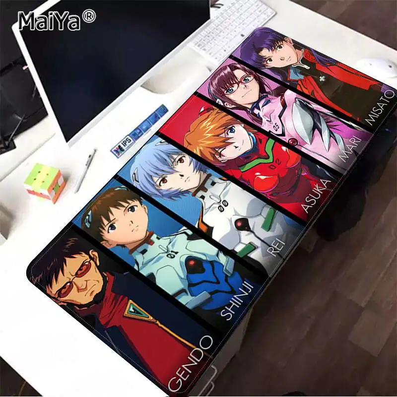 Maiya неоновый резиновый компьютерный игровой коврик Genesis Evangelion, резиновый компьютерный игровой коврик для ПК