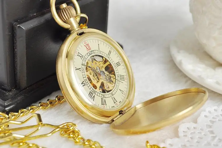 Vintage-Watch-Manufacturers-Style-Copper-Case-Pocket-Watch-with-Chain-Mechanical-Hand-Winding-Top-Quality-Best (3)