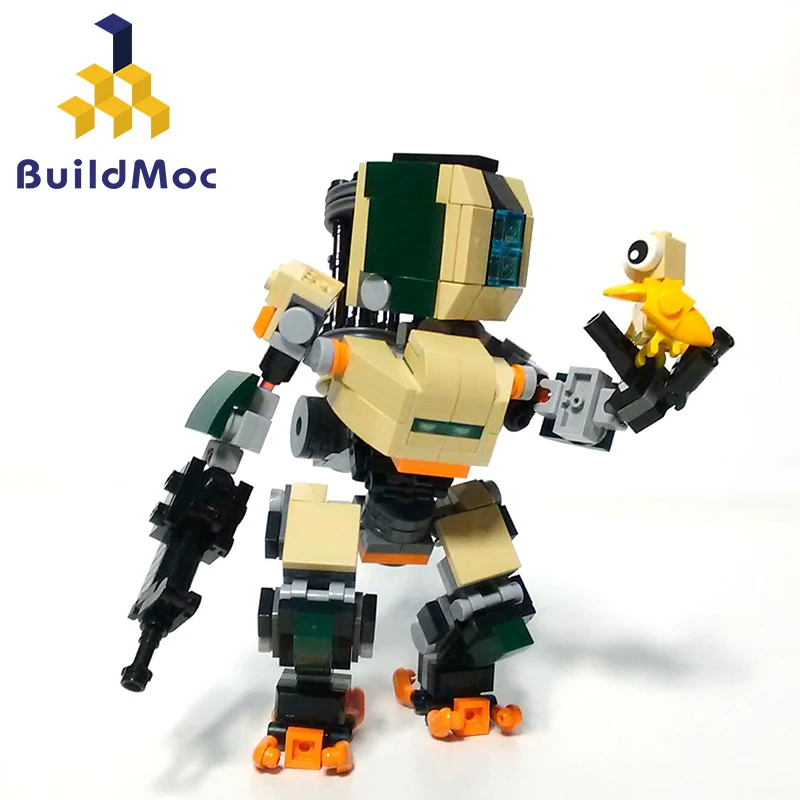 

BuildMOC 2019 Compatible With technic Overwatching 75974 Games Bastion Mecha Set Building Blocks Bricks Toys For Kid Gift