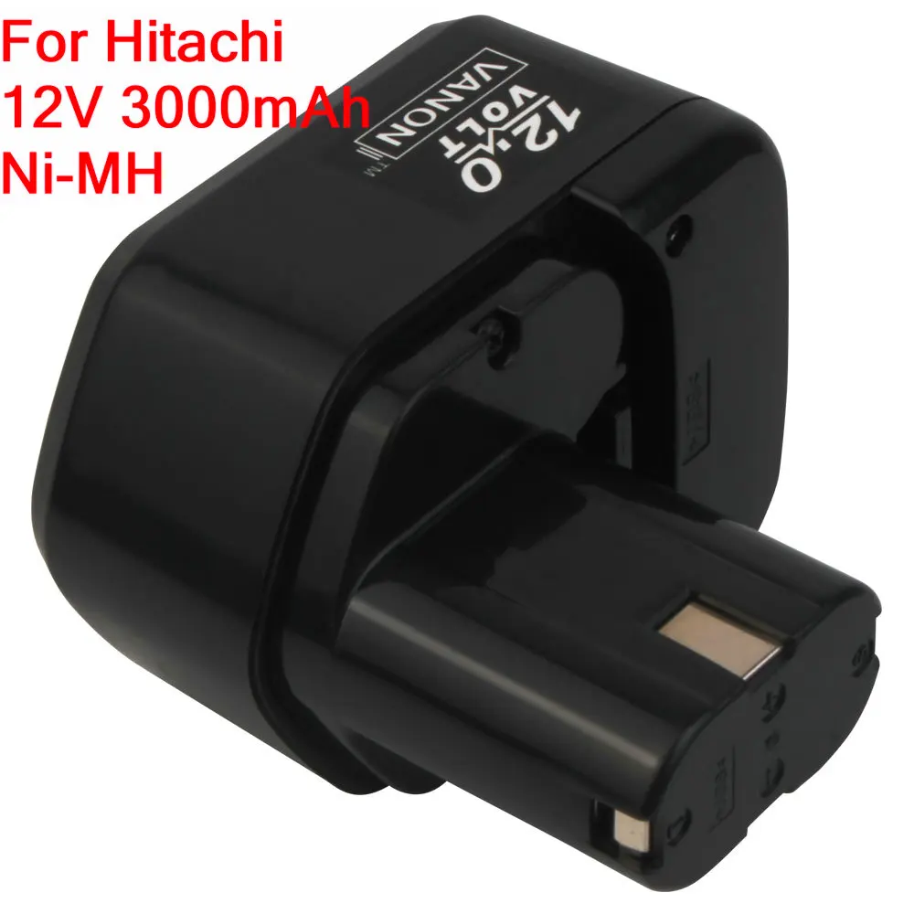 

VANON Ni-MH 3000mAh 12V 3.0Ah Power Tool Battery for Hitachi EB1214S 12V EB1212S DS 12DVF3 EB1220HL, EB1220HS, EB1220RS,EB1222HL