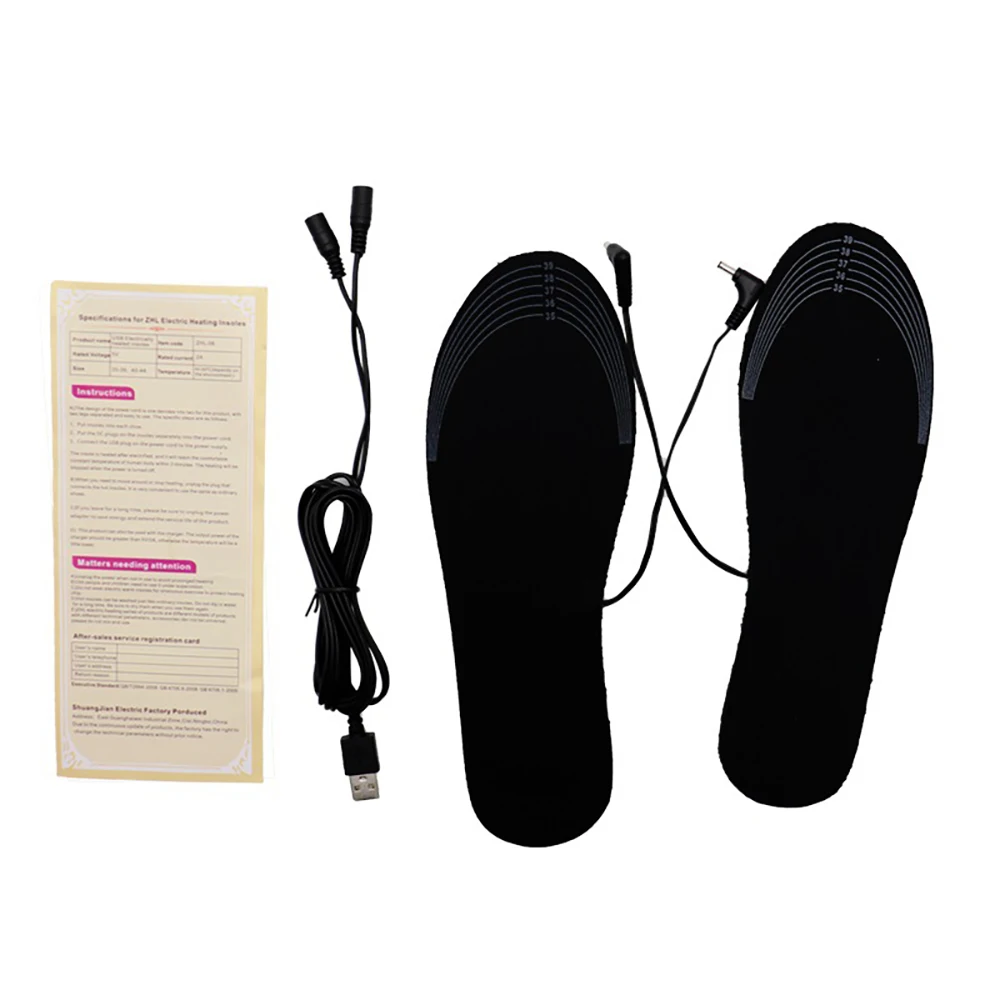 

Winter USB Charging Heated Shoe Insoles Feet Warm Sock Pad Mat Electrically Heating Insoles Washable Warm Thermal Unisex