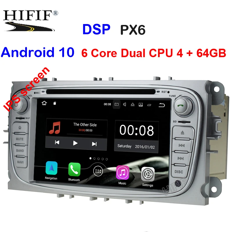 Автомобильный радиоприемник IPS 2 Din Android 10 для FORD/Focus/S MAX/Mondeo/C MAX/Galaxy мультимедийный