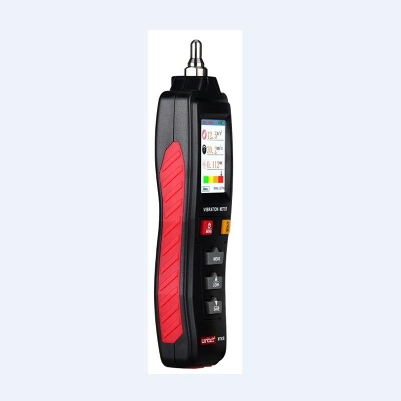 WT63B Vibration Analyzer Color LCD Digital Vibration Meter Rotate Acceleration Velocity Displacement High Low Frequency Tester 6