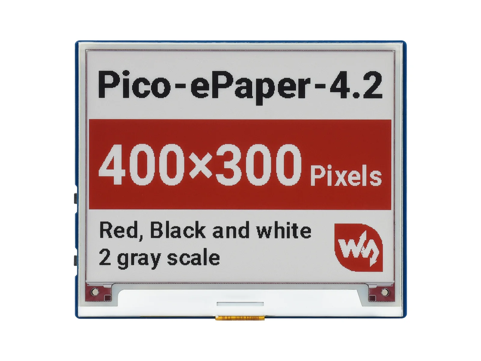 

Плата расширения Pico 4,2 дюйма, тип B, для Raspberry Pi Pico, 400 × 300, красный/черный/белый, SPI, идеально подходит для ценников/этикеток на полках.
