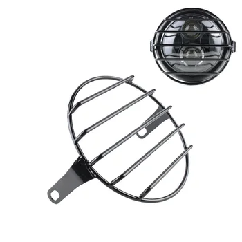 

5.75” Motorcycle Universal Vintage Headlight Protector Retro Grill Light Lamp Cover For Harley Ducati Chopper Yamaha Cafe Racer