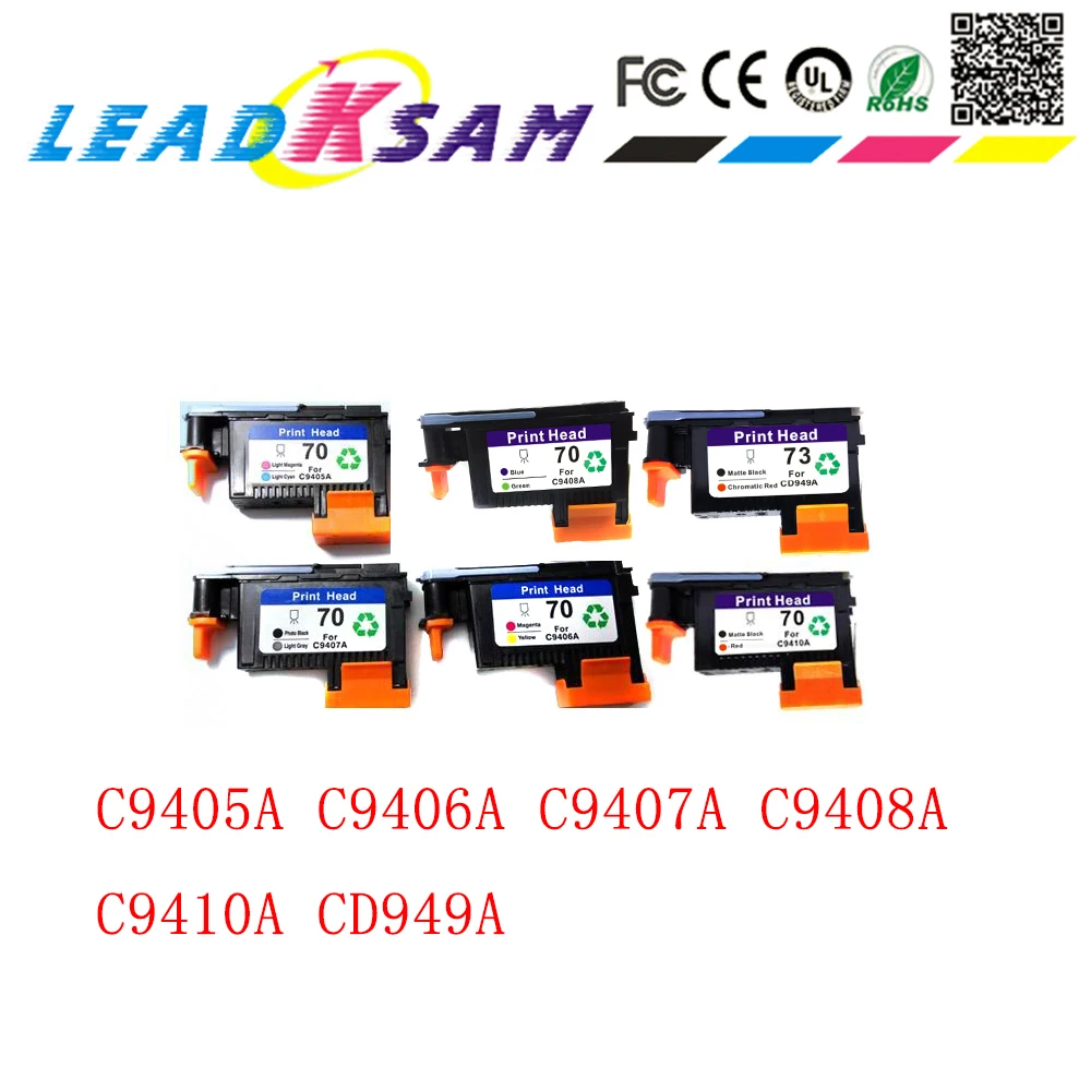 6x печатающей головки совместимый для hp70 на рост от 70 до 73 C9405A C9406A C9407A C9408A C9410A CD949A