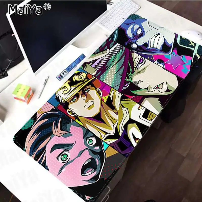 Maiya Новая красивая футболка с рисунком из аниме Jojo невероятное приключение коврик для мыши Коврик для мыши женской обуви большого Мышь Pad клавиатуры коврик