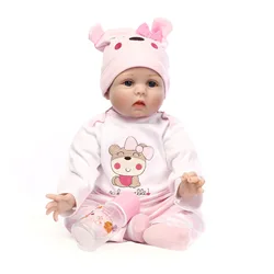 Poupée réaliste en Silicone pour nouveau né, modèle interactif, 40cm, 800G, cadeau du nouvel an, AA50DT 