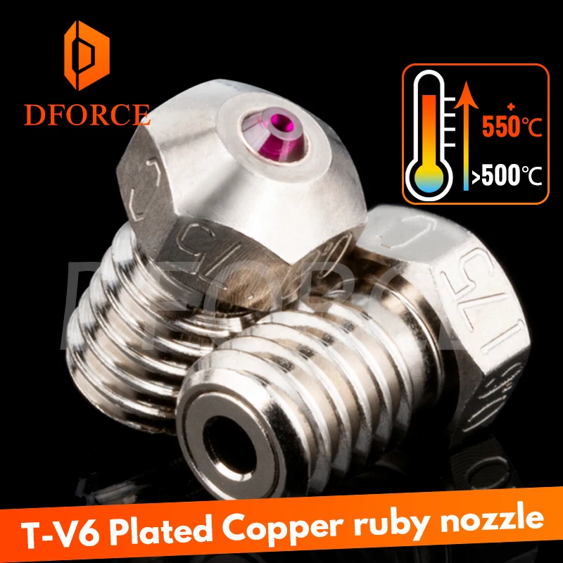 DFORCE T V6 с покрытием из меди красный распылитель Reprap v6 hotend сверхвысокой