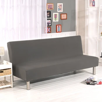 

1pc New Solid Color Sofa Covers Without Armrests Sofa Bed Cover Protector Slipcover All-inclusive Folding Stretch