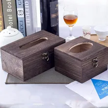 1pc Retro Tissue storage boxs Wooden Tissue Boxes Toilet Paper Cover Case Napkin Holder Home Car Decor Home Accessories F114