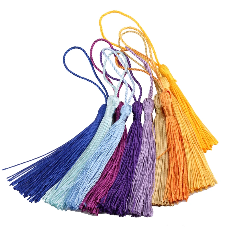 30Pcs Silky Bookmark Tassels Handmade Soft Craft Tassels Key Chain Tassels  for Jewelry Making DIY Crafts Accessories