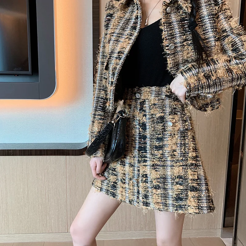 

Water Bingyue High Set 2019 Online Celebrity Set Two-Piece Set Tops + Short Skirt Early Autumn Coat Versatile Strapped Dress