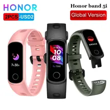 Глобальная версия Honor Band 5i, умный браслет, зарядка через usb, контроль музыки, контроль уровня кислорода в крови, спортивный фитнес-браслет