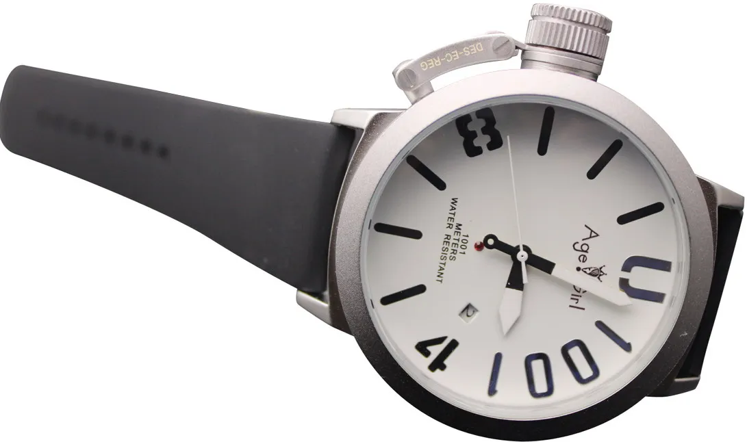 

Luxury Brand Men's Sports Boat Big Rubber Classic Round Automatic Mechanical Self Wind Left Hook Hand Watch 3 Tone For U Watches