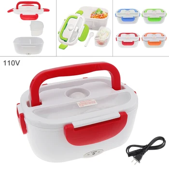 

New 110V 1.5L One-piece Type Portable Food Warmer Heating Keeping Electric Lunch Box with Spoon / US Charging Line