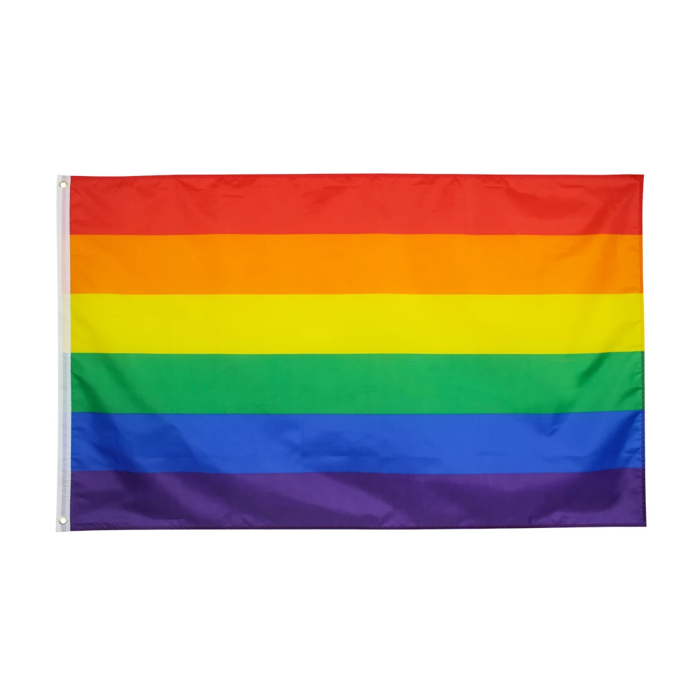 Yehoy 90*150 см Гей ЛГБТ Радужный Флаг для украшения