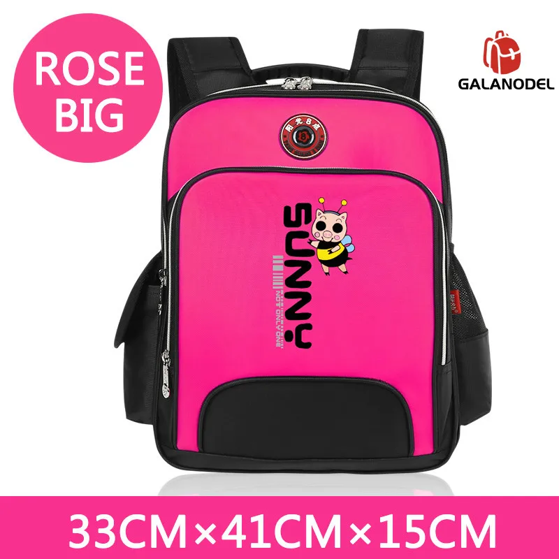 Rose big Детские школьные сумки ортопедические для подростков мальчиков и девочек вместительный школьный рюкзак Водонепроницаемый ранец Детская сумка для книг - Цвет: Rose big