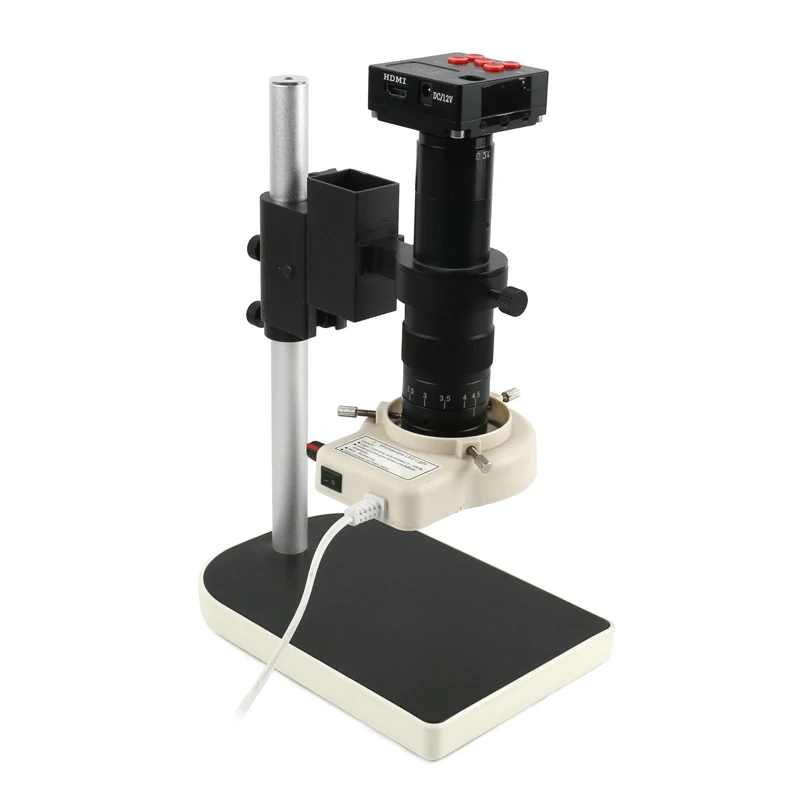 

1080P 30MP 16MP HDMI Industrial Lab PCB Soldering TF Video Microscope Camera + 180X 300X C Mount Lens + 56 LED For PCB Soldering