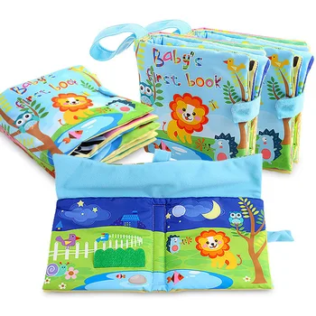

Baby Toys Infant Kids Early Development Cloth Books Learning Education Unfolding Activity Books Stereoscopic Animals