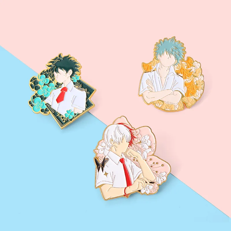Коллекция аниме мой герой Академия Брошь булавка Midoriya Izuku Bakugo Katsuki Todoroki Shoto