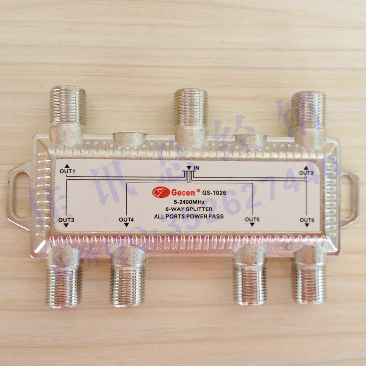 

Splitter GS-1026 Power Divider 6-way Signal Line Divider Power Splitter