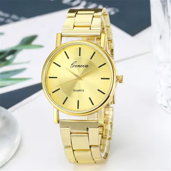 

Luxury Wacth Women Stainless Steel Strap Wrist Watch Business Style Big Dial Female Watches Sliver Rose gold Black Clock
