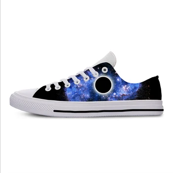 

2019 Hot Fashion Space Galaxy Shoes Black Hole 3d Print Blue Sneakers Casual Shoes
