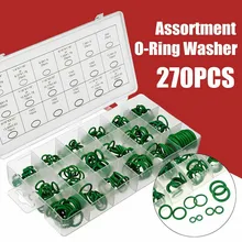270Pcs Air Conditioning Rubber O Ring Seal Assortment Kit Green Air Con Nitrile Washers High Quality 18 Sizes