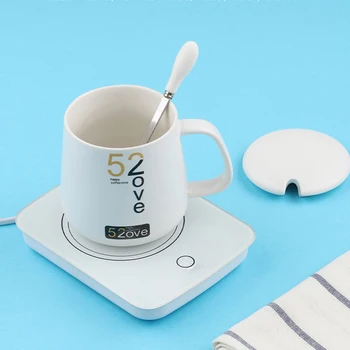 

Electric Heating Cup Mini Heating Coaster USB Heater Electric Paper Box Coffee Tea Beverage Warmer Thermostat Coaster