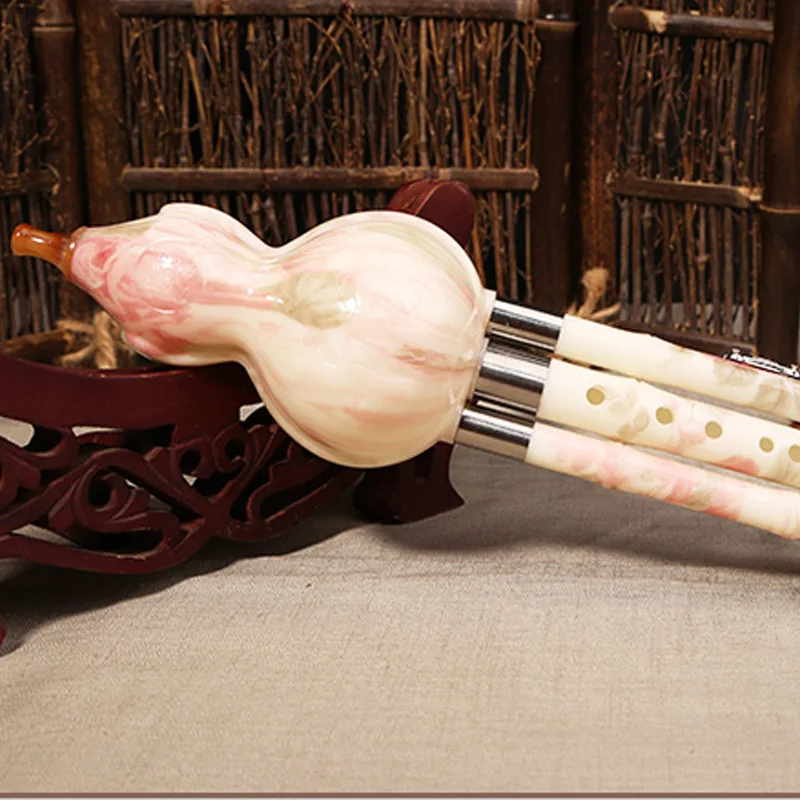 Китайский Hulusi флейта C/Bb ключ бакелит деревянный ветер профессиональный, съемный чехол с флейтой Hulusi для начинающих меломанов - Цвет: C key