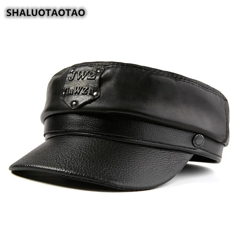 Шапка SHALUOTAOTAO из натуральной кожи модная осенне зимняя военная шапка овечьей для