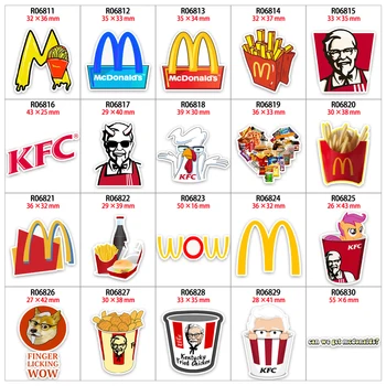 

30pcs/lot KFC and McDonald's Planar Resins DIY Craft For Home Decoration Accessories