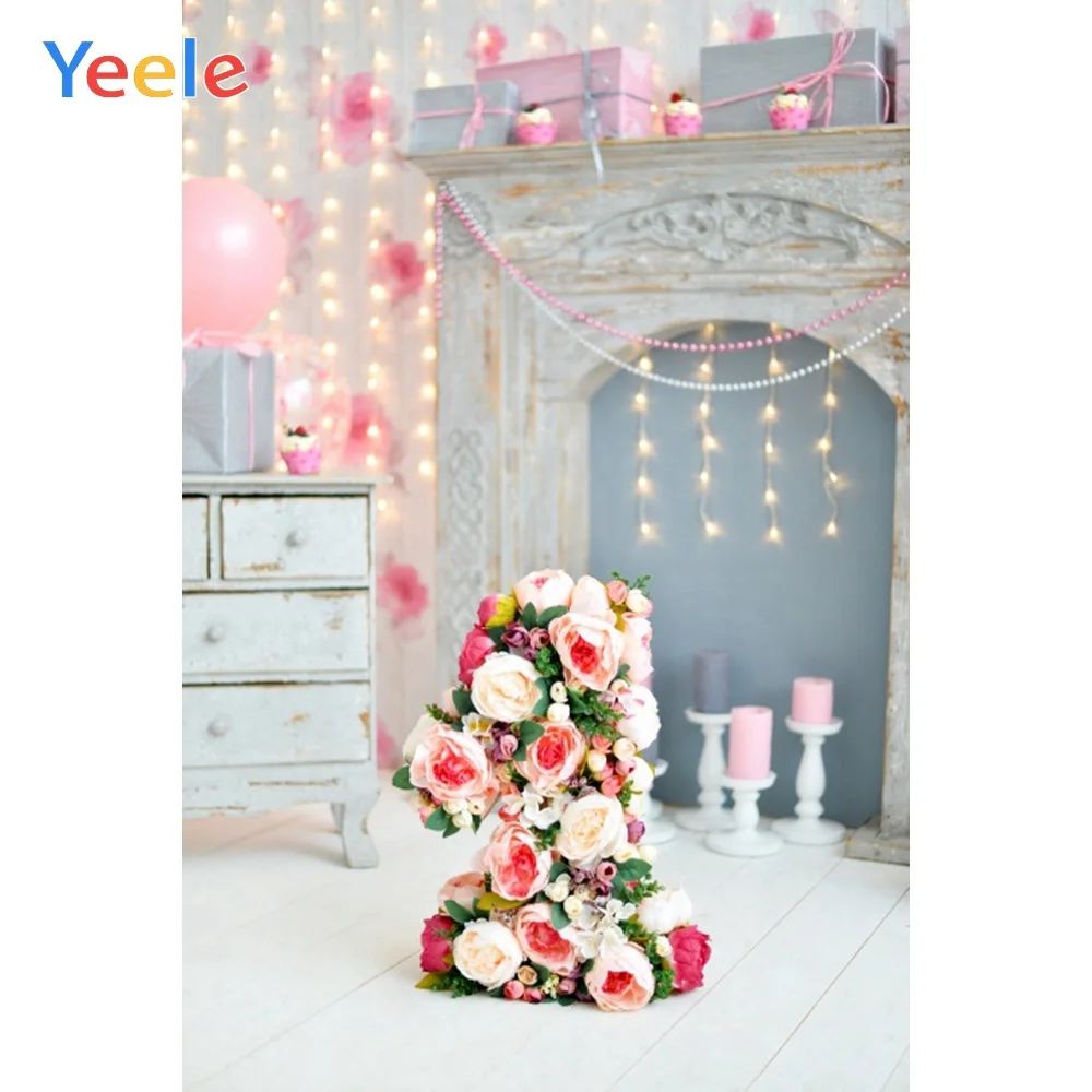 Yeele 1st Birthday Photozone воздушные шары торт интерьер фотографии фоны персонализированные фотографические фоны для фотостудии - Color: NBK00024