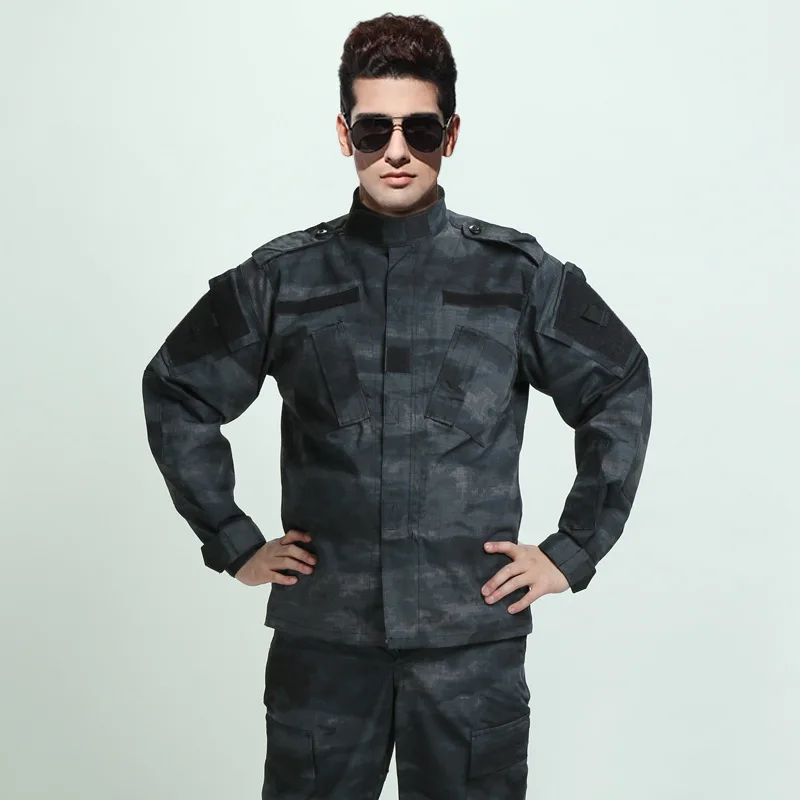 Gray Армейский темно-синий BDU сp MultiCam Камуфляжный костюм в стиле милитари Униформа Тактический Боевой страйкбол Фарда только куртка и брюки - Цвет: Gray