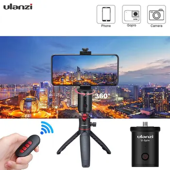 

Ulanzi U-SPin 360Electric Panorama Head Mini Ballhead Time Lapse Tripod Head Gimbal Bracket For Gopro SmartPhone DSLR Camera