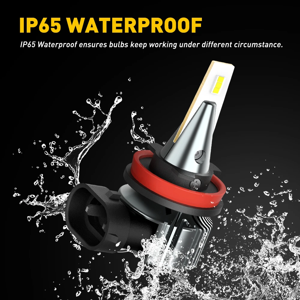 LED Car Fog Lights Bulb 2Pcs H8 H11 3000K 6500K PSX26W PSX24W H10 H16 H27 880 881 H3 5202 9005 9006 DRL Driving Lamp 12V