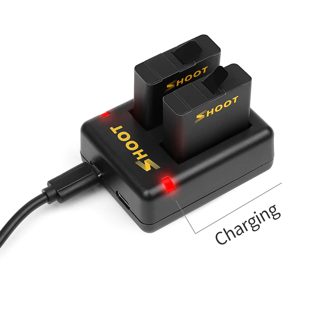 AHDBT-501 аккумулятор с тремя/двумя портами USB зарядное устройство для GoPro Hero 7 6 5 S порты Cam для Go Pro Аксессуары для экшн-камеры