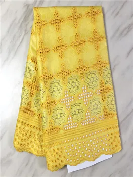 

Latest yellow African bazin riche fabric / fashion embroidery bazin lace fabric with african lace fabric 5 yard FP721