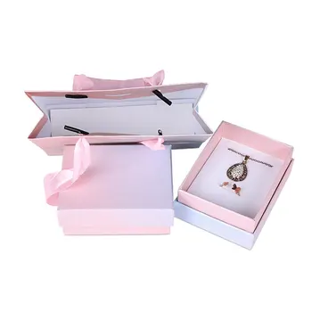 

New Jewelry Box Organizer Container Sweet Color Paper Storage Boxes Bracelet Ring Earrings Necklace Gift Packaging Box for Girls