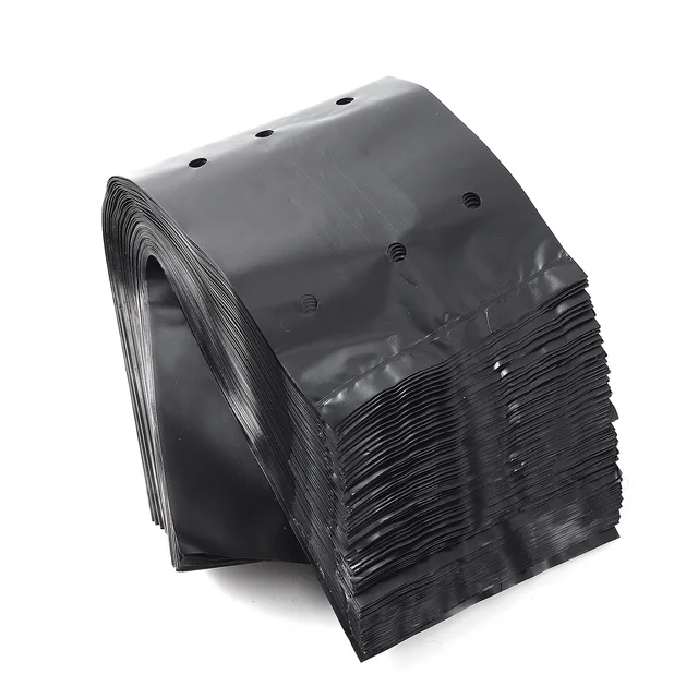 Vastag Növény Termesztett Táskák Palántak Edények Környezetbarát Kert Lélegző Lyukakkal Fekete Ültetési Pe Óvoda 20 Db - Image 6