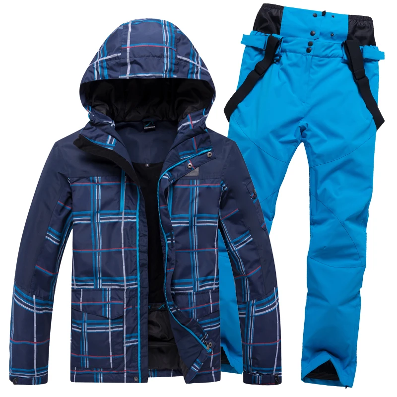Лыжный костюм для мужчин, зимний, теплый, ветрозащитный, водонепроницаемый, для спорта на открытом воздухе, зимние куртки и штаны, хит, лыжный костюм, мужская куртка для сноуборда