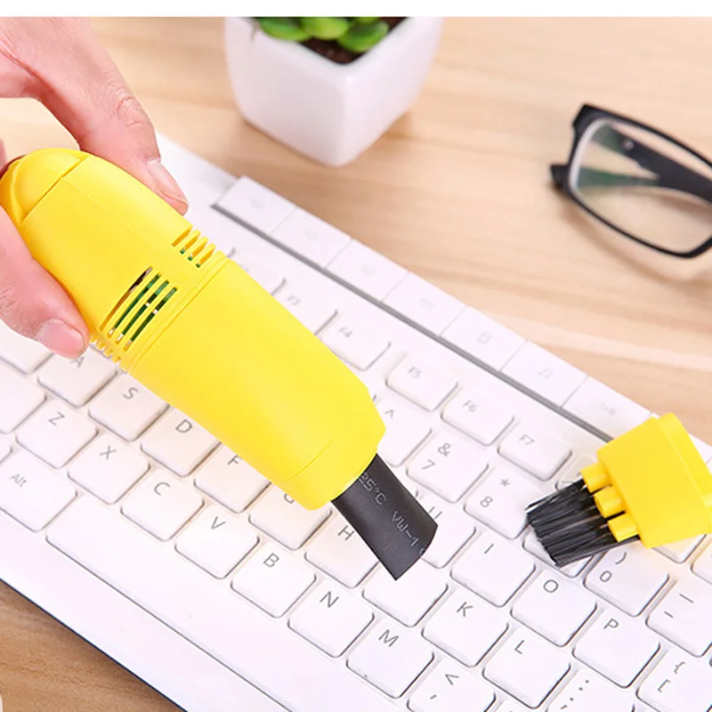 Colorful Keyboard Cleaner Mini Computer Vacuum USB Keyboard Brush Cleaning Computer Kit Tool Remove Dust Brush mini desktop broom cleaning brush sweep tool desk computer keyboard car air vent office home