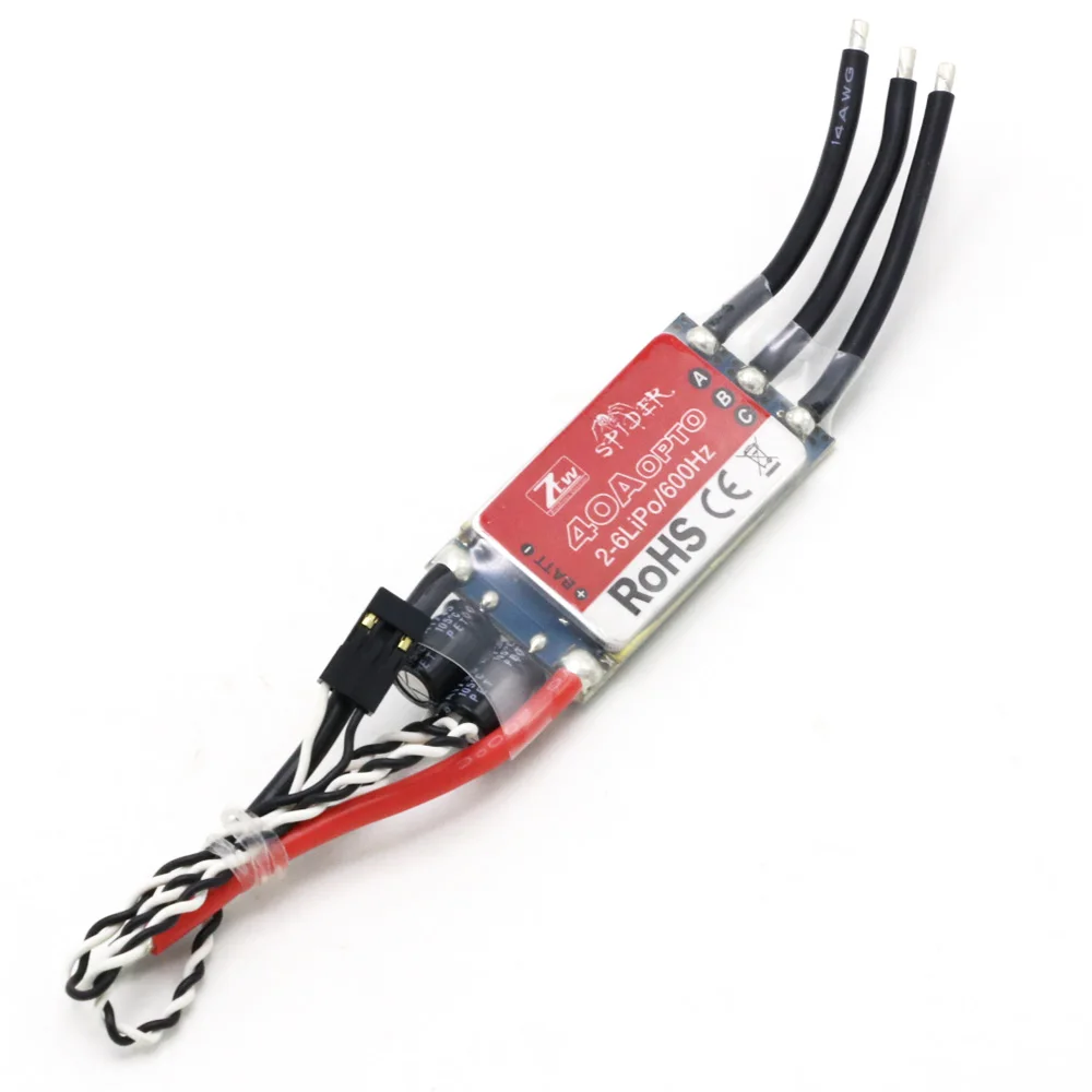 4 шт./лот ZTW Spider Series 3-6S 12A 20A 30A 40A 50A 60A OPTO ESC-SimonK для многороторного самолета