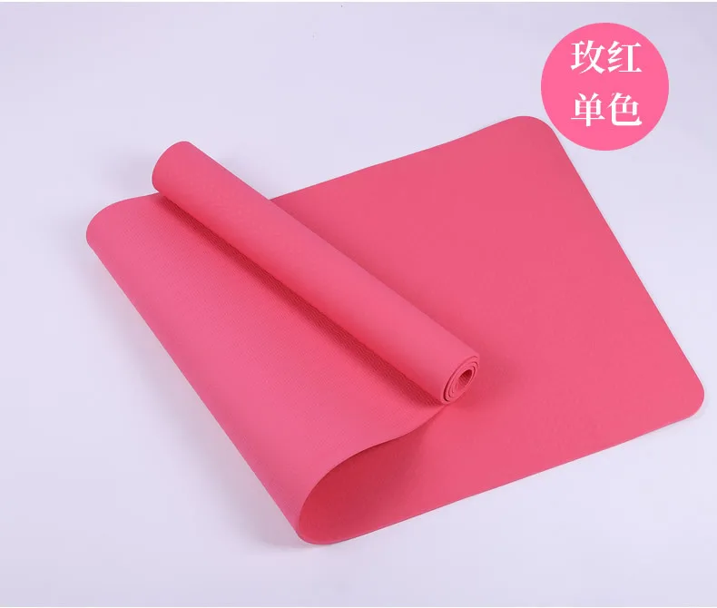 Экологически чистый монохромный ТМК Коврик для йоги толщиной 8 мм двухсторонняя анти-скольжения Водонепроницаемый гимнастический мат настраиваемые, с логотипом a G