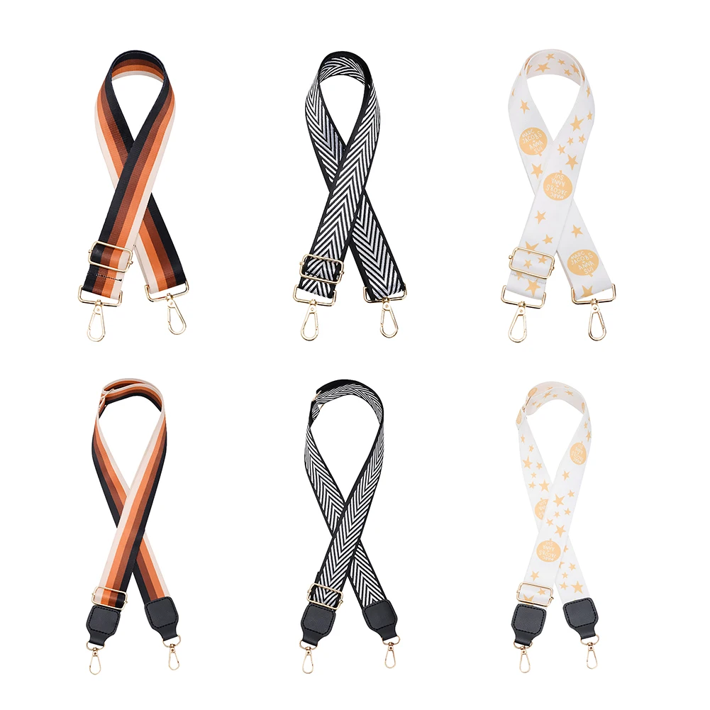 

Colorful Print Bag Straps for Women Adjustable Shoulder Messenger Nylon Replacement Bag Belts Handbag Handle Ornaments