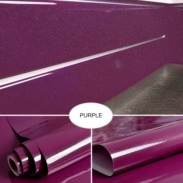 Pearl White DIY Decorative Film PVC Self Adhesive Wall Paper Furniture Renovation Stickers Kitchen Cabinet Waterproof Wallpaper PEARL Purple