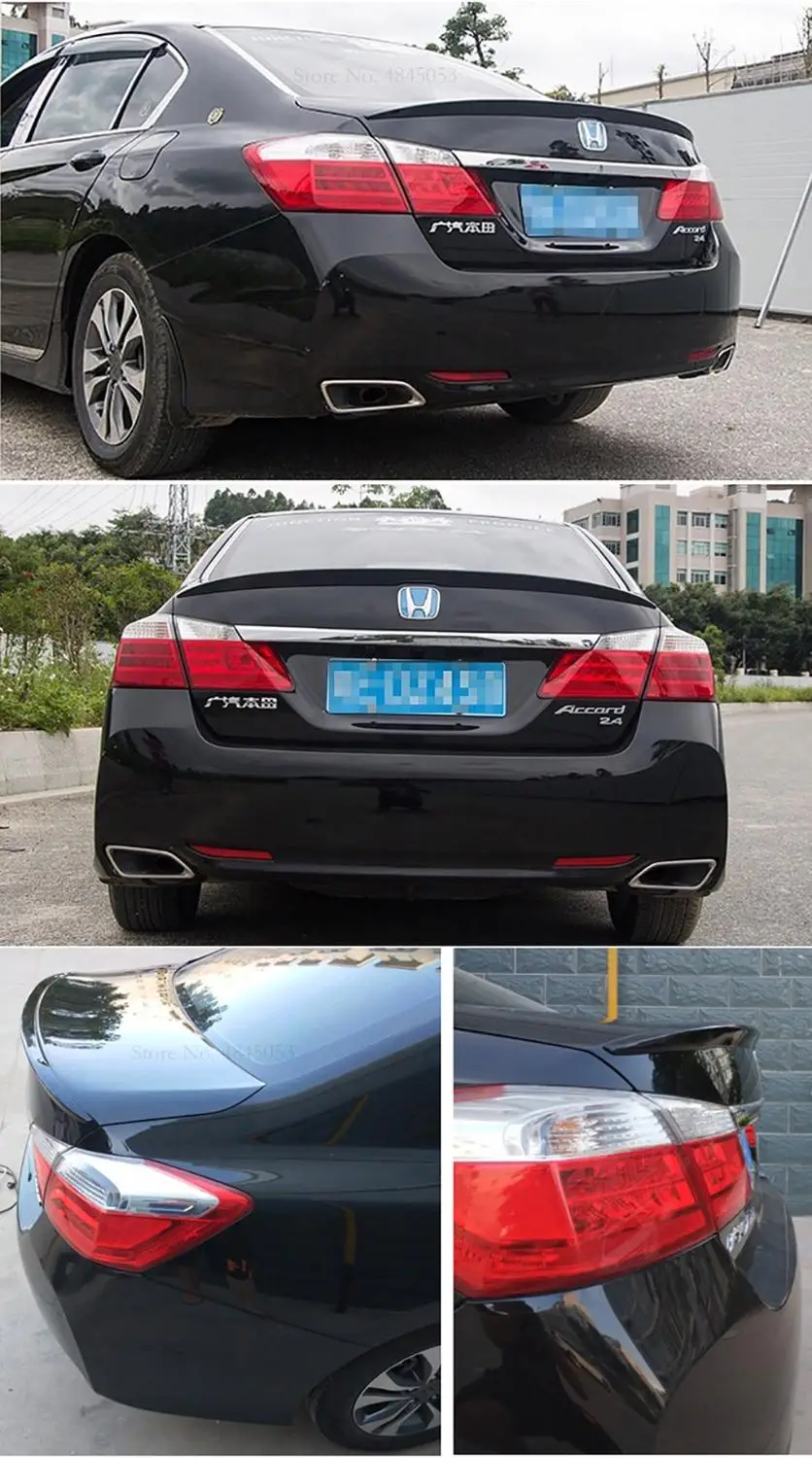 AITWATT для Honda Accord черный спойлер Высокое качество ABS пластмассовый задний Багажник крыло багажника спойлер задней крышки крыши белый спойлер для автомобиля