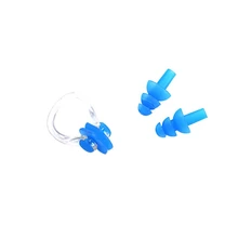 Водонепроницаемый Мягкий силиконовый набор для плавания зажим для носа Ушная заглушка Дайвинг звук беруши для снижения уровня шума с коробкой аксессуары для плавания